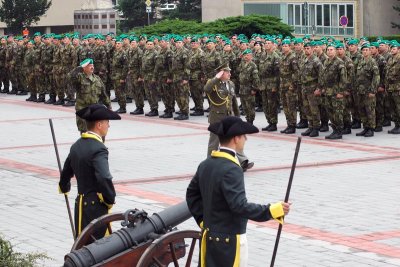 Military units in the parade