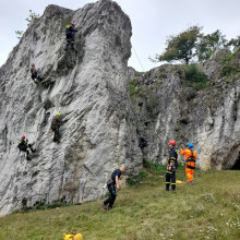 Výcvik členů lezeckých skupin Vojenských hasičských jednotek